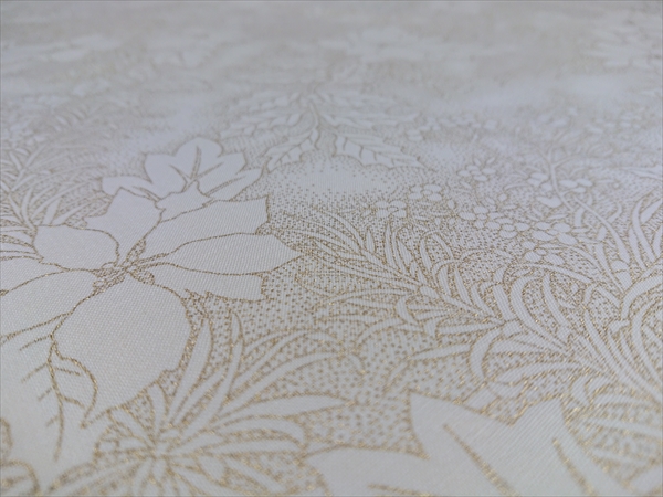 Gilded Greenery Metallic　Poinsettia Toile / Cream